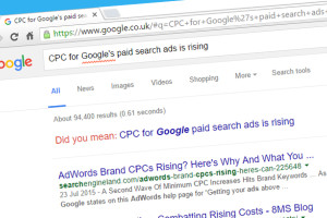 CPC for Google’s paid search ads is rising