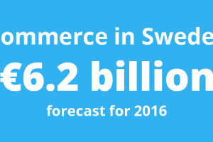 Ecommerce in Sweden to reach 6.2 billion euros in 2016