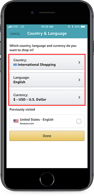 Amazon international shopping
