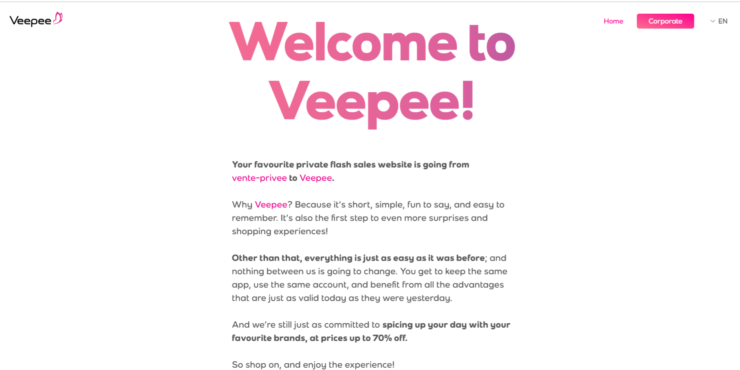Website of Veepee