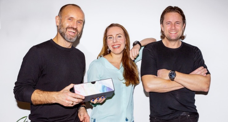 Rasmus Schmiegelow (CEO and co-founder of Goodiebox), Anna-Riita Vuorenmaa (CEO and founder of Bette Box) and Nikolai Leonard-Hjorth (CMO and co-founder of Goodiebox).