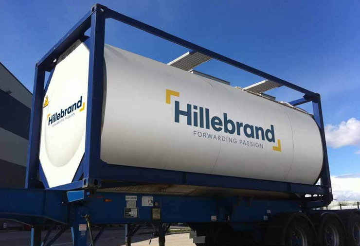 An ISO tank from Hillebrand.