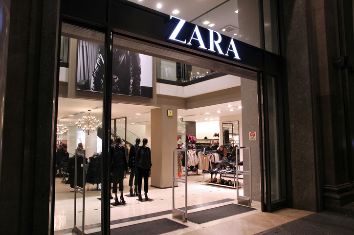 Zara is one of the biggest online retailers in Portugal